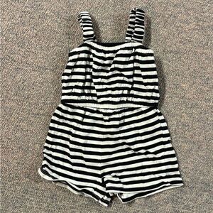 Old Navy Black and White Striped Kids Romper
